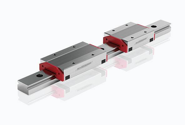 Linear bearing miniature MINIRAIL 2-row with and without integrated cage assist
