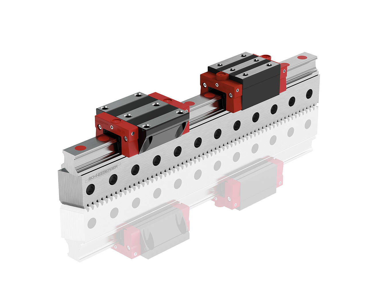 MONORAIL BZ profiled linear guideway with integrated rack drive