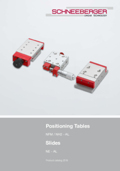 Slides and positioning tables - Product catalog