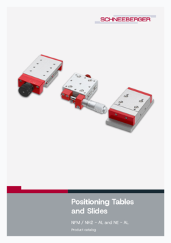 Slides and positioning tables - Product catalog