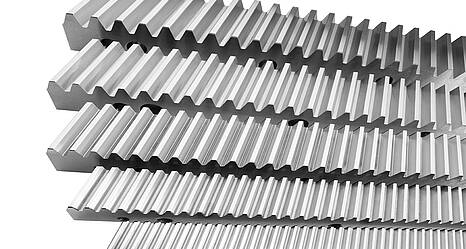 Individual gear racks offering maximum precision and efficiency