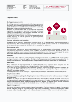SCHNEEBERGER Corporate Policy