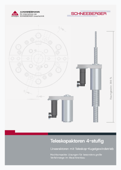 AM 4-Stage Telescopic Actuators - Extremely compact solutions for particularly large travel ranges in mechanical engineering