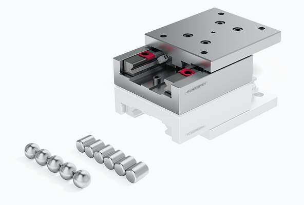 Frictionless table with roller cage type NKL