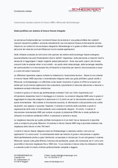 Cremagliere Schneeberger - Movimenti lineari illimitati Cremagliere Schneeberger - Movimenti lineari illimitati