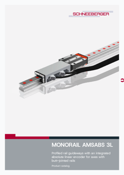 MONORAIL AMSABS 3L - Product brochure - Profile linear guideways with absolute measuring system for long axes
