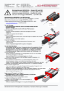 Mounting notes MONORAIL - Mounting notes MONORAIL - Carriages MR and BM