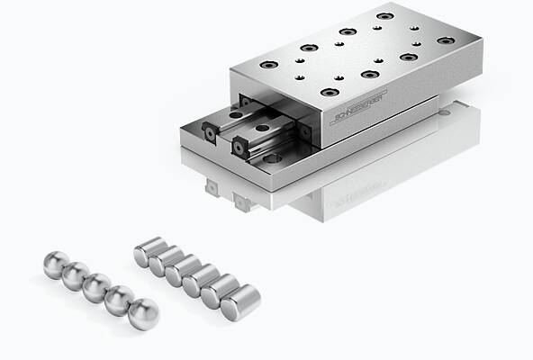 Frictionless table with roller cage type NK