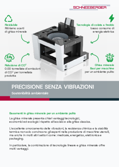 Mineral casting - Flyer - Vibration-Free Precision with Environmental Responsibility