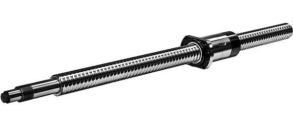 Ball screw with double nut with side flange