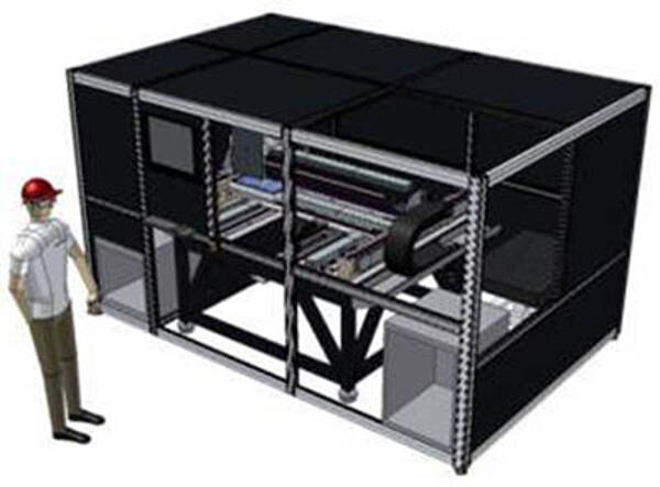 Sistema Y (gantry) XZ per strumento di metallizzazione laser