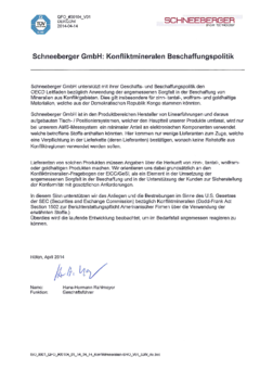 Konfliktmineralen Beschaffungspolitik