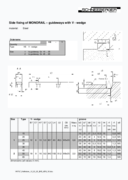 MONORAIL Side fixing  - Side fixing of Monorail guideways with V-wedge