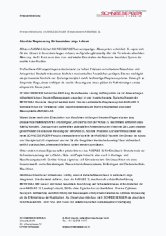 AMSABS 3L Absolute Wegmessung für besonders lange Achsen AMSABS 3L Absolute Wegmessung für besonders lange Achsen