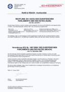 RoHS & REACH - Compliance - SCHNEEBERGER GmbH, Directive 2011/65/EU, Regulation (EC) No 1907/2006