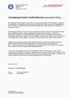 Konfliktmineralen Beschaffungspolitik Konfliktmineralen Beschaffungspolitik