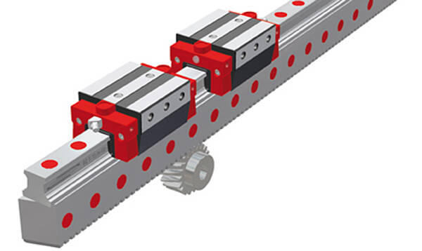 Guía perfilada MONORAIL BZ con
cremalleras integrados