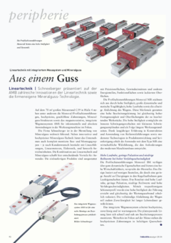 Linear technology combined with integrated measuring system and mineral casting