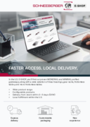 E-SHOP - Flyer - Easy product selection - quick delivery - reliable order processing with the SCHNEEBERGER E-SHOP
