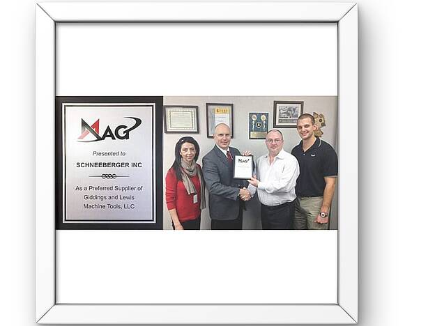 Supplier award from MAG Giddings & Lewis