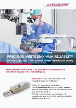 Type NDN-KS micro frictionless table