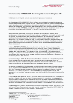 Il sistema di misura integrato assicura corse precise nel processo di lavorazione