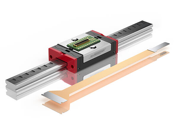 World innovation: Scale lasered directly onto the guide rail