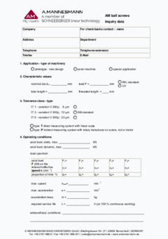 Inquiry for Ball Screws
