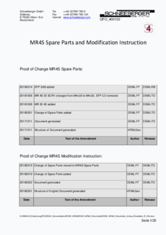 MONORAIL MR4S - Spare parts and Modification instruction