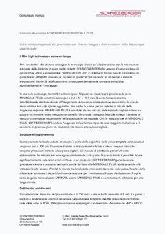 Guida miniaturizzata ad alta precisione con sistema integrato di misurazione Guida miniaturizzata ad alta precisione con sistema integrato di misurazione