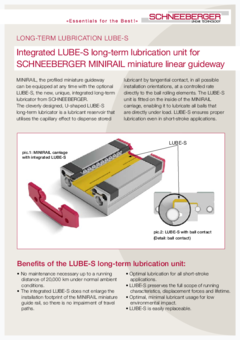 Integrated LUBE-S long-term lubrication unit