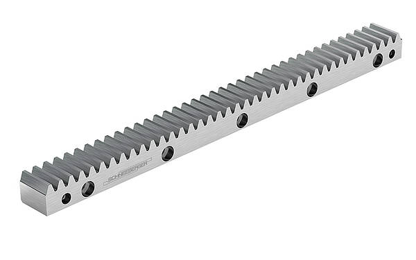 Standard gear racks straight tooth 
system