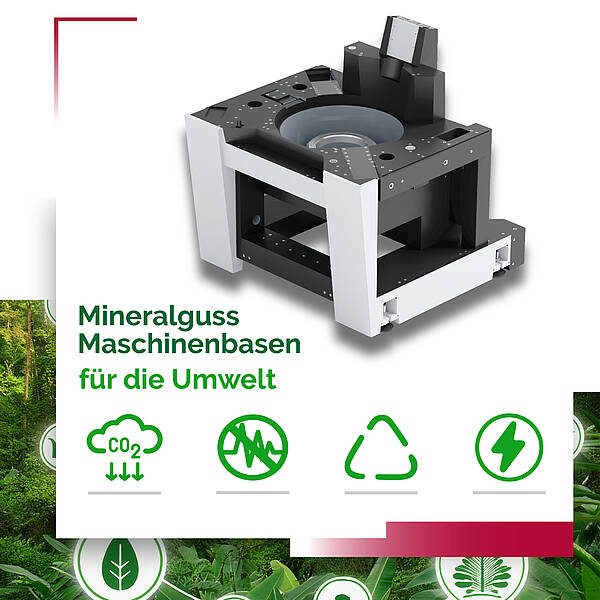 Mineralguss aus umweltfreundlichem Quarz mit hoher Dämpfung und geringem Energieverbrauch